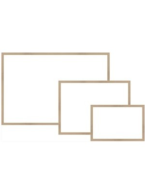 Panda 45X60 Yazı Tahtası Naturel Ahşap Çerçeve PAN226