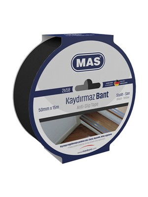 Mas 50 mm 15 M Kaydırmaz Bant Siyah 2658