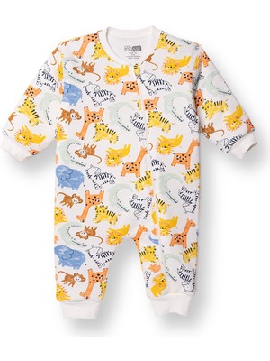 Hellobaby Erkek Bebek Uyku Tulumu 2.5 Tog Interlok Bisiklet Yaka Uzun Kol Ribanalı Paça