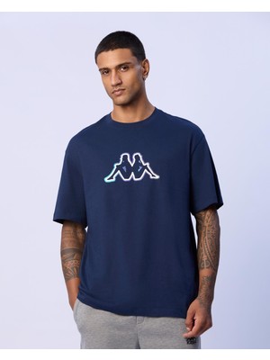 Merlin Erkek Lacivert Oversize Fit Tişört