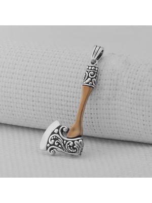 Tutaste Jewellery Balta 925 Ayar Gümüş Erkek Kolye Ucu