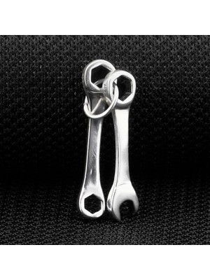 Tutaste Jewellery Anahtar Tasarımlı 925 Ayar Gümüş Erkek Kolye Ucu