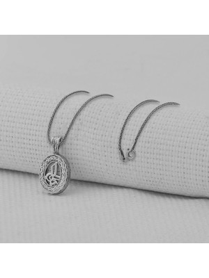 Tutaste Jewellery Osmanlı Tuğrası Kebir Dualı Cevşen 925 Ayar Gümüş Erkek Kolye