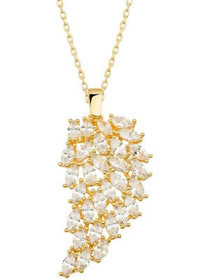 Tutaste Jewellery Gold Melek Kanatlı   925 Ayar Gümüş Kolye