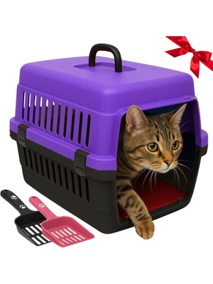 Kedi Köpek Evcil Hayvan Taşıma Kutusu Yumuşak Zeminli Portatif Seyahat Veteriner Uyumlu Hafif Evcil Hayvan Çantası Pratik Kullanımlı Evcil Hayvan Taşıyıcı 28X33X45 cm