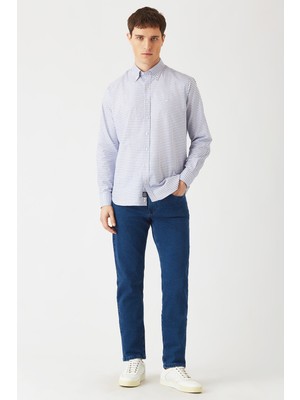 Bisse 5 Cepli Mavi Jean Erkek Pantolon PNJ22K22203_D35