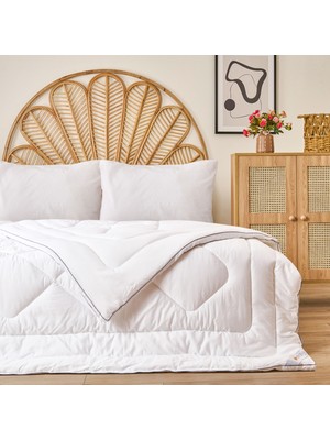 Evidea Soft Çift Kişilik Pamuk Microjel Yorgan - Beyaz - 195X215 cm