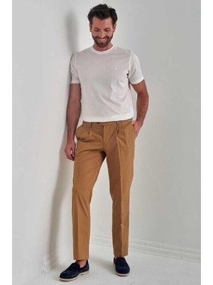Bisse Camel Gabardin 4 Cepli Spor Erkek Pantolon PNS22Y22102_D70