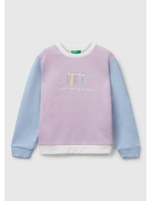 Benetton Kız Bebek Lila Sweatshırt 3J70G10JR-25K-026