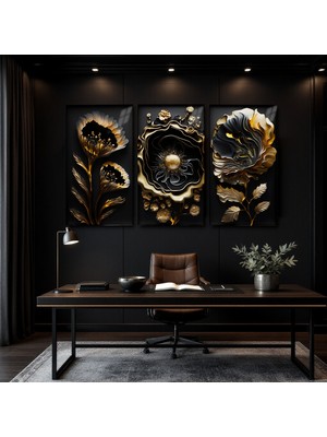 Cozy Co:temperli Cam Üçlü Set Tablo, Tablo, Üçlü Tablo, Uv Baskı, Cam Tablo, 3’lü Set, CUT001