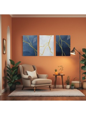 Cozy Co:temperli Cam Üçlü Set Tablo, Tablo, Üçlü Tablo, Uv Baskı, Cam Tablo, 3’lü Set, CUT002