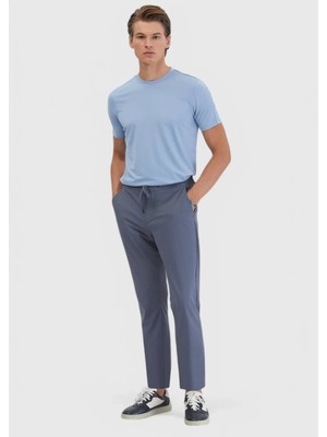 Mavi Düz Dokuma Jogging Fit Casual Pantolon