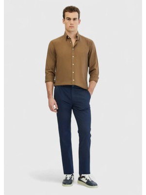 Vizon Düz Casual Fit Dokuma Casual %100 Pamuk Gömlek