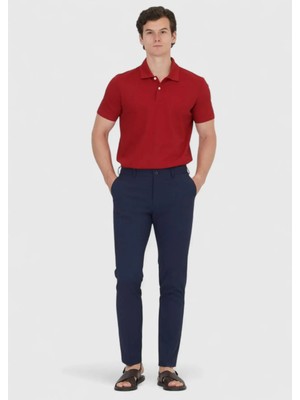 Lacivert Düz Dokuma Jogging Fit Casual Pantolon