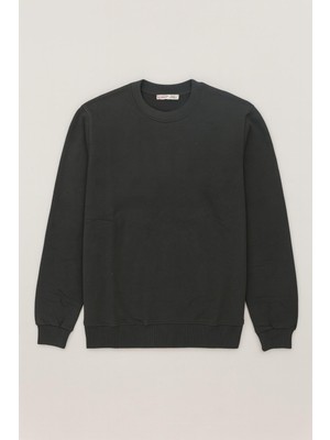 2021 Kadın Basic 3 Iplik Sweatshirt Antrasit