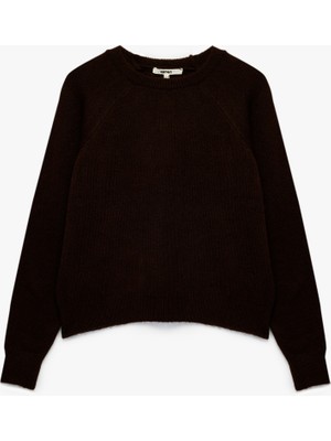 Uzun Kollu Bisiklet Yaka Basic Triko Kazak