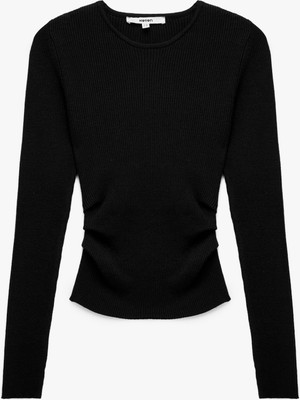 Uzun Kollu Yuvarlak Yaka Basic Triko Kazak