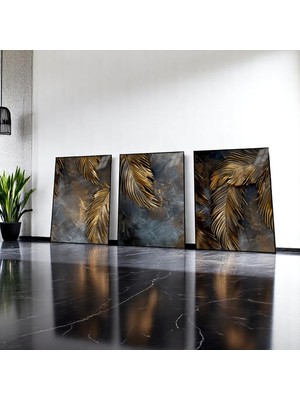 Cozy Co:temperli Cam Üçlü Set Tablo, Tablo, Üçlü Tablo, Uv Baskı, Cam Tablo, 3’lü Set, CUT009