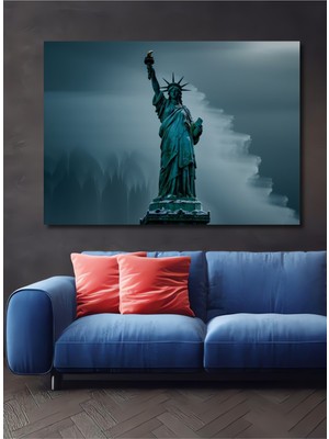 Özgürlük Heykeli Modern Sanat Dekoratif Ahşap Ev/işyeri/ofis Kare Tablo