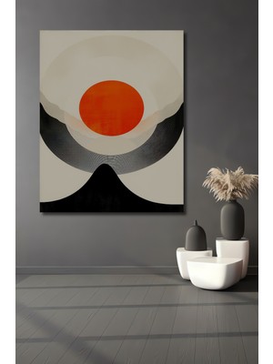 Minimalist Güneş Dağları Yağlı Boya Görünümlü Dekoratif Ahşap Ev/işyeri/ofis Kare Tablo