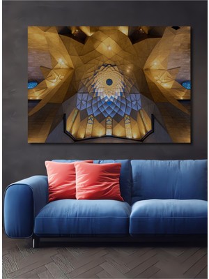 Geometrik Desenli Modern Sanat Tavan Dekoratif Ahşap Ev/işyeri/ofis Kare Tablo