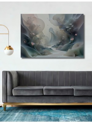 Pastel Rüyası Lotus Çiçekleri Dekoratif Ahşap Ev/işyeri/ofis Kare Tablo