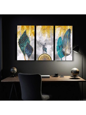 Cozy Co:temperli Cam Üçlü Set Tablo, Tablo, Üçlü Tablo, Uv Baskı, Cam Tablo, 3’lü Set, CUT003