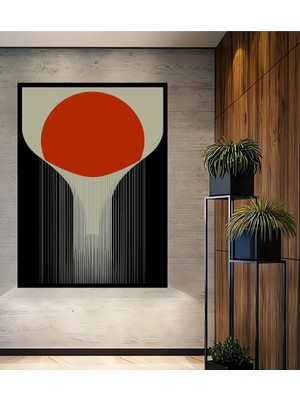 Çerçeve Görünümlü Minimalist Güneş Yükselişi Dekoratif Ahşap Ev/işyeri/ofis Kare Tablo
