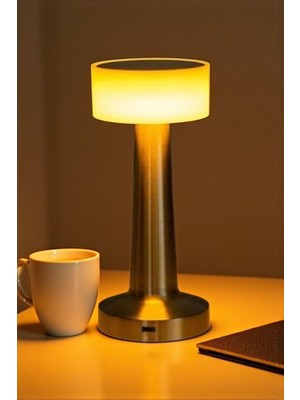 Denver Şarjlı Dim Edilebilir Dekoratif Masa Lambası Bakır Renk