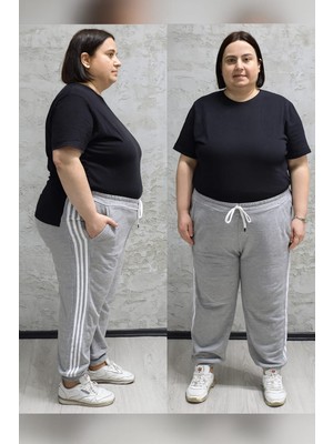 BYN-2225-BATTAL Beden 2 Iplik Bayan Eşofman