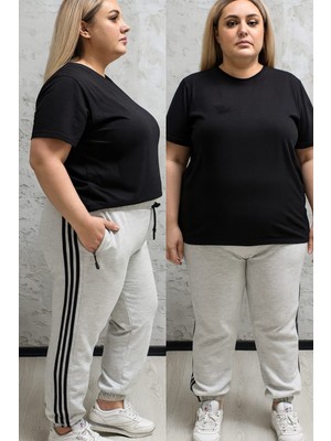 BYN-2225-BATTAL Beden 2 Iplik Bayan Eşofman