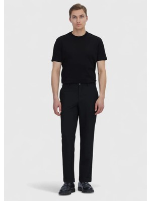 Siyah Düz Dokuma Jogging Fit Casual Pantolon