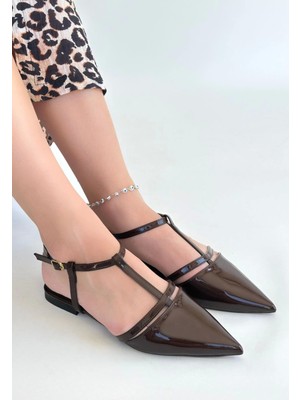 Biçomi Canca Kahverengi Rugan Babet Ayakkabı