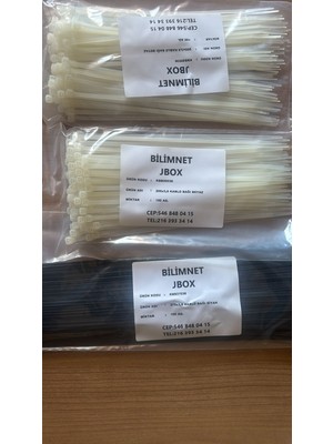 Jbox Kablo Bağı & Plastik Kelepçe & Cırt Kelepçe 300X 3,6 Siyah  100 Adet