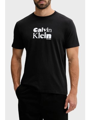 Calvin Klein Logolu % 100 Pamuk Regular Fit Bisiklet Yaka T Shirt LV04RD820GUB1 Erkek T Shirt LV04RD820G Ub1