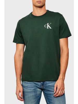 Calvin Klein Logolu Pamuklu Regular Fit Bisiklet Yaka T Shirt LV04RD865GLLG Erkek T Shirt LV04RD865G Llg