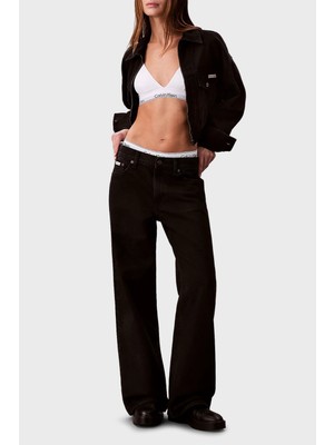 Calvin Klein Pamuklu Baggy Fit Düşük Bel Geniş Paça Jeans LV047D713GTWM Bayan Kot Pantolon LV047D713G Twm