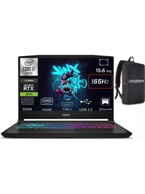 Msı Katana 15 Hx I7-14650HX B14WGK-068XTR-07 24GB 2tb RTX5070 Freedos 15.6" Qhd Gaming Laptop & B14WGK068XTRK07