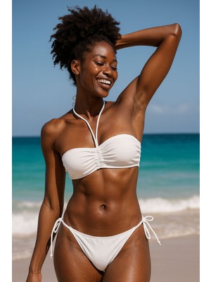 Straplez ipli bikini takım