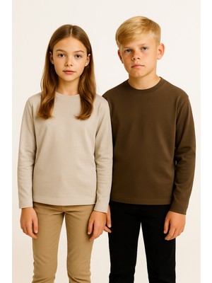 RG Brand Genç Kız / Erkek %100 Pamuk Uzun Kollu Tişört_RG3701