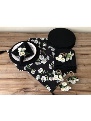 Sofra Sunum Seti Papatya Desenli Takım