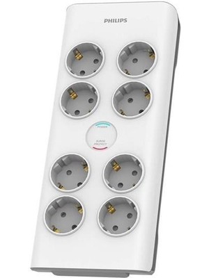 PHILIPS 8-li SPN7080WA/62 900 Joules Akım Koruma Prizi Beyaz