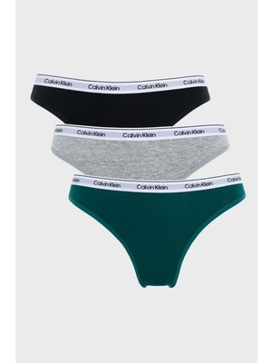 Calvin Klein Logolu Pamuklu Düşük Bel 3 Pack Külot 000QD5207E31U Bayan Külot 000QD5207E 31U