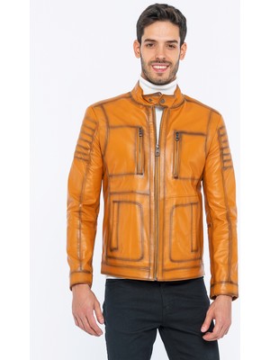 Basics & More Erkek Hakiki Deri Ceket
