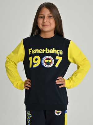 Fenerbahçe 1907 Çocuk Sweat Lacivert - Sarı Renkli Konforlu Kumaş ile Spor Alanında Kullanım