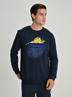 Erkek Trıbun Brush Detaylı Sweat