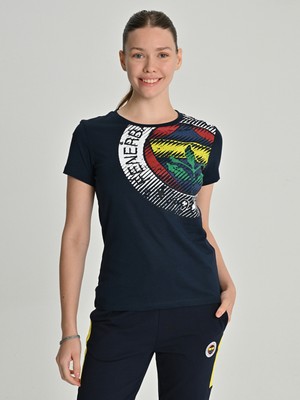 Fenerbahçe Kadın Trıbun 6 Renk Logolu Tshırt Model TK010BGK08 Şık Tasarım Ve Renk Seçenekleri