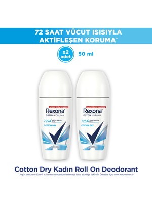 Rexona Üstün Koruma Kadın Roll On Deodorant Cotton Dry 50 ml x2