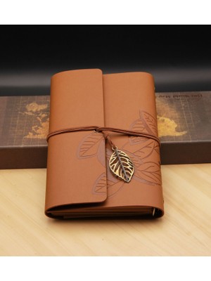 Hediye Biziz Büyük Boy Deri Hatıra - Anı Defteri Ajanda Taba Rengi