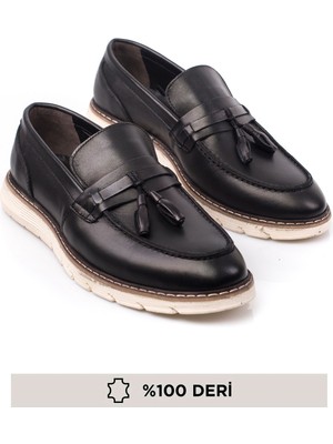 Hakiki Deri, Italyan Tasarım, Loafer Iç Dış Deri Ayakkabı